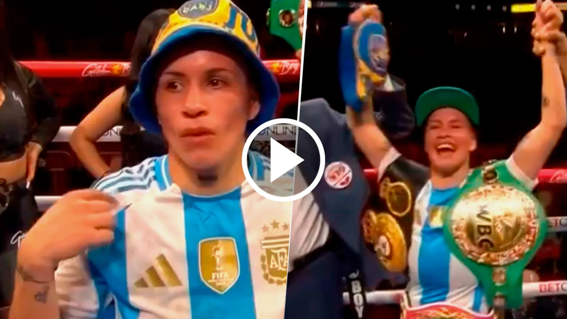 A lo Boca: el festejo de Chucky Alaniz tras coronarse tricampeona del mundo en peso mosca