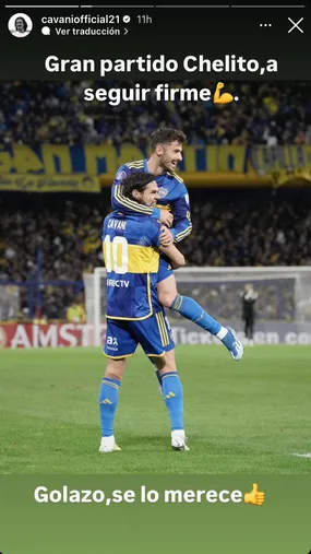 Cavani, en Boca. 