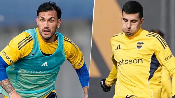 Russo probó a Battaglia y Paredes como comodines en Boca. (@javierphotogamma)