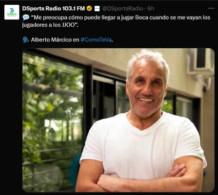 La preocupación de Beto Márcico. (Captura)