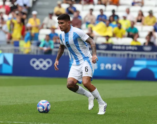 Bruno Amione en la Selección Argentina Sub 23 (Getty Images)