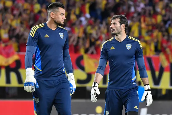 Sergio Romero y Javier García, en Boca. (Getty)