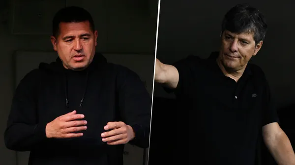 Juan Román Riquelme y Mario Pergolini