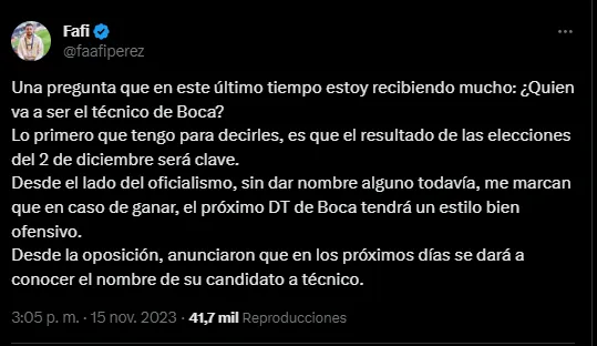 Boca busca entrenador para 2024.