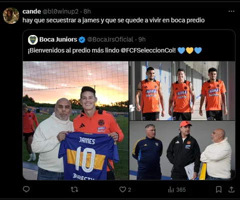 Los comentarios de los hinchas de Boca en la foto de James.