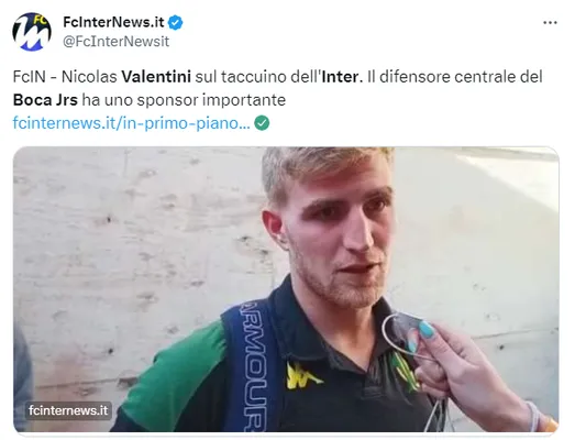 El medio italiano reveló el mensaje de Walter Samuel a Javier Zanetti. (Captura)