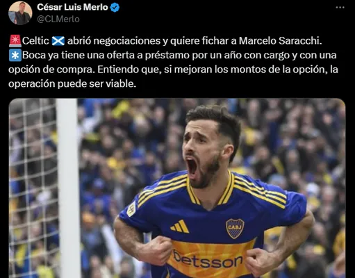 Saracchi, pretendido por el Celtic de Escocia. (Captura)