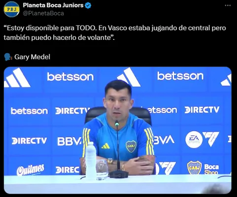 Medel fue presentado en Boca. (Captura)