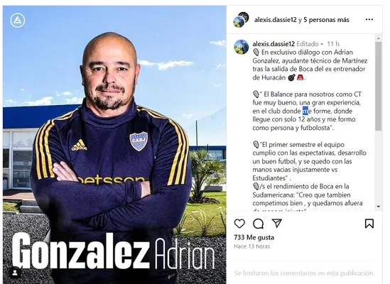 Adrian González, ayudante de campo de Diego Martínez.