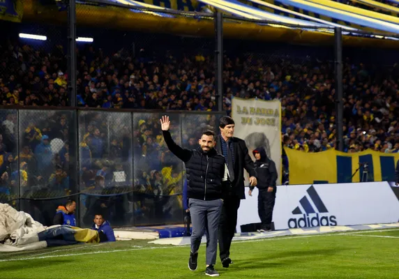 Tevez, en La Bombonera. (Getty)