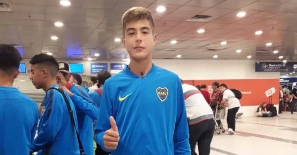 Anselmino, durante su etapa en juveniles de Boca.