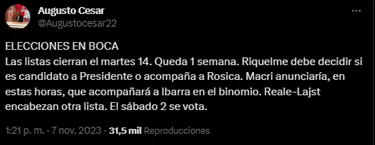 Boca tendrá elecciones el 2 de diciembre.
