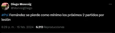 El volante se pierde el Superclásico.