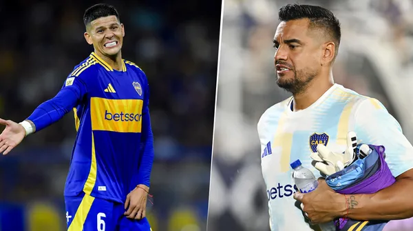 Rojo y Romero, dos de los referentes que se les termina el vínculo con Boca en 2025. (Getty)