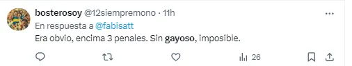 Los hinchas de Boca pidieron por Gayoso.