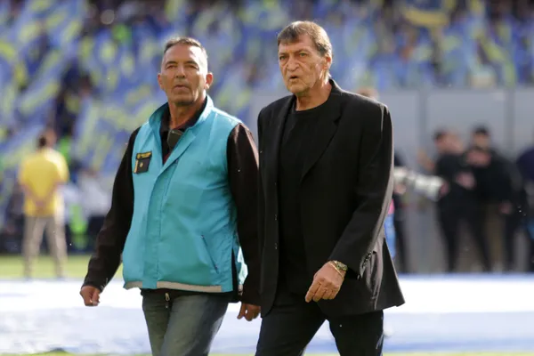 Falcioni, en su última visita a la Bombonera. Getty