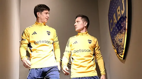 Herrera y Belmonte, a disposición en Boca. (@javierphotogamma)