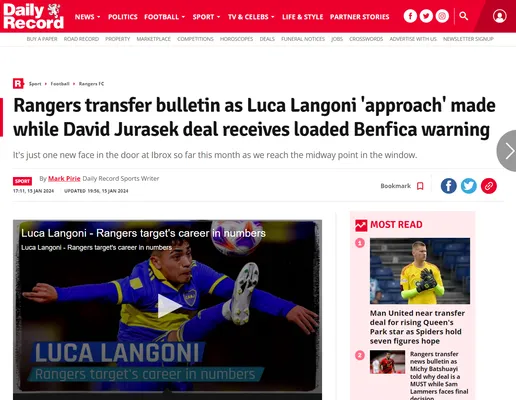 Rangers quiere a Langoni.
