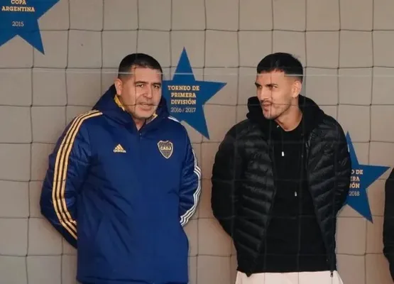 Riquelme se reunió con Paredes tras el Boca vs. Benfica. (Foto web)