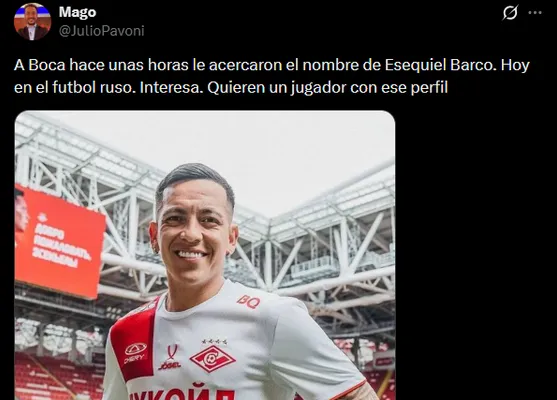 Barco fue ofrecido a Boca. (Captura)