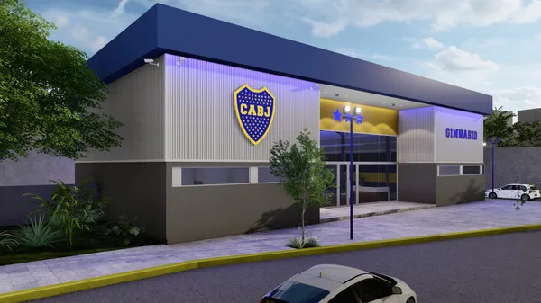 Así será la fachada del gimnasio para los socios de Boca.