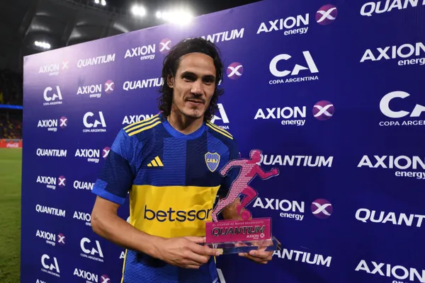 Edinson Cavani fue elegido figura en Boca vs. Central Norte (Getty Images)