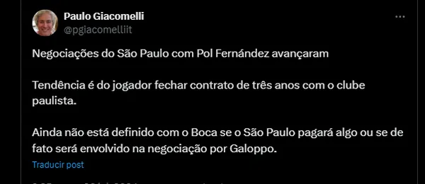 Acuerdo inminente entre Pol Fernández y San Pablo. 