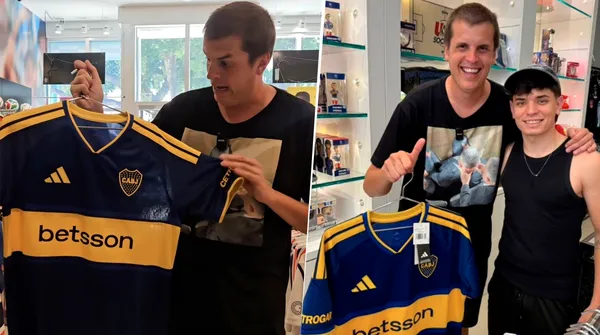 La nueva camiseta de Boca está en las tiendas de Miami. (Captura)
