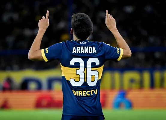 Aranda, blindado por Boca en 2025. (Getty)