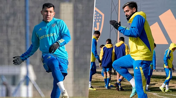 Medel y Giménez, en Boca. (Instagram)
