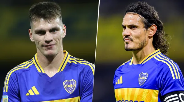 Kevin Zenón y Cavani en Boca (Getty Images)