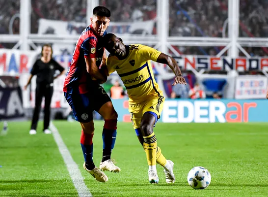 Gastón Hernández en Boca vs. San Lorenzo (Getty Images)