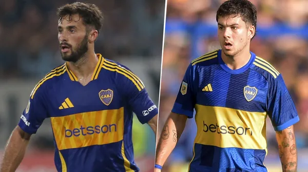 Lucas Blondel y Marcelo Saracchi en Boca (Getty Images)