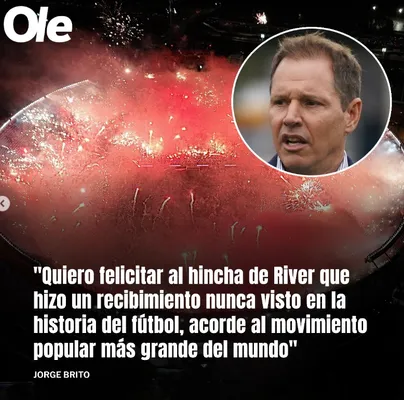 La frase de Jorge Brito que enloqueció a los hinchas de Boca. Placa: DIARIO OLÉ.
