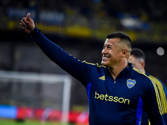 Jorge Almirón en la victoria de Boca ante Unión. (Getty)