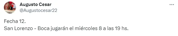 Boca enfrentará a San Lorenzo por la fecha 12° de la Copa de la Liga. (Captura)