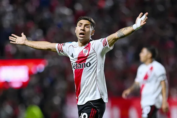 Montiel, en duda para el Superclásico ante Boca. (Getty Images)