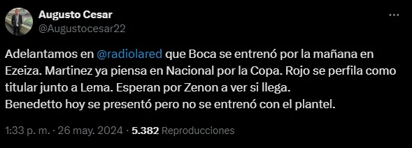 Lema y Rojo serán los defensores titulares. (Captura)