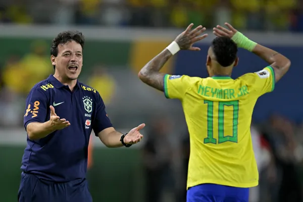 Fernando Diniz y Neymar. (Getty)