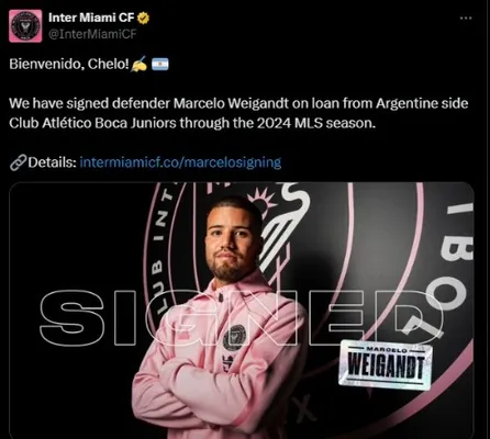 Presentación oficial de Weigandt en Inter Miami