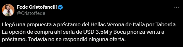 Hellas Verona aceleró para quedarse con Taborda. (Captura)