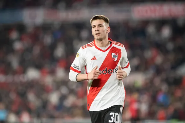 Mastantuono, la gran promesa de River. (Imago)
