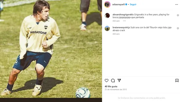 Nayar, durante su etapa en Boca.