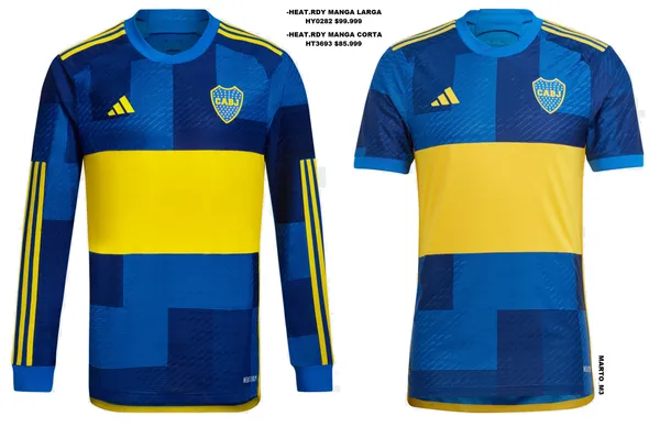 La camiseta actual de Boca en sus dos versiones (