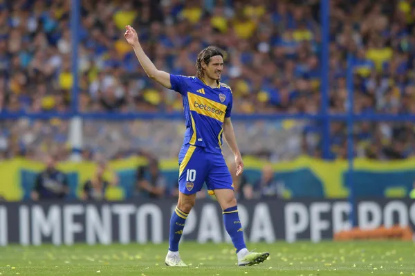 Edinson Cavani en el Boca-River. (Getty)