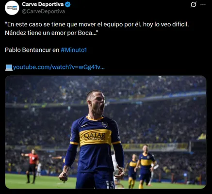 La llegada de Nández a Boca parece difícil de concretarse. (Captura)