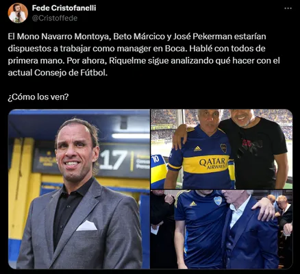 Los tres candidatos a ser mánager de Boca. (Captura)