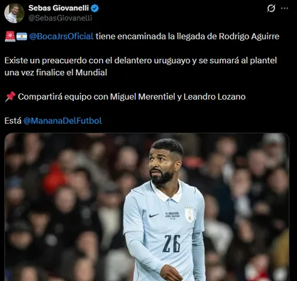 ¿Rodrigo Aguirre llegará a Boca post Mundial? (CAPTURA)