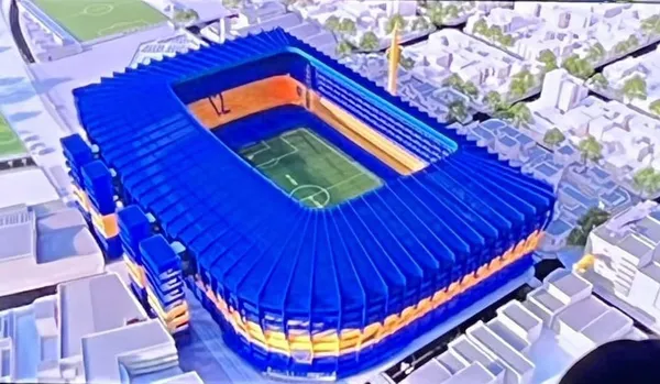 Uno de los renders que les mostraron a los socios de Boca.