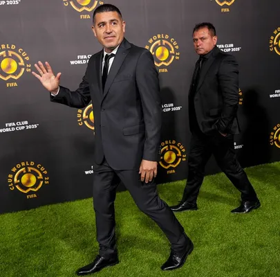Riquelme, en el sorteo del Mundial de Clubes. (ESPN)